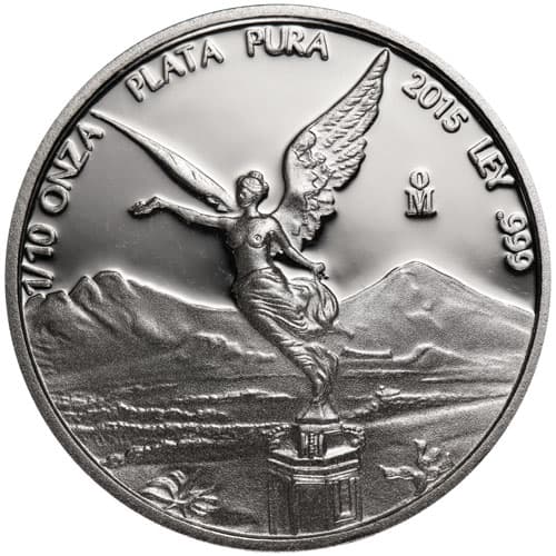 2015 1/10 oz Proof Mexican Silver Libertad Coin (In Capsule)