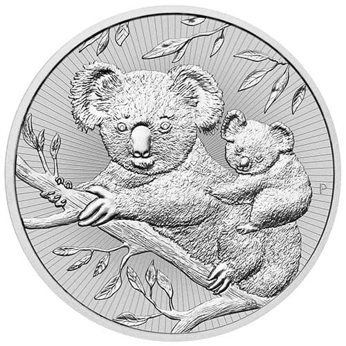 2018 2 oz Australian Mother & Baby Koala Silver Coin