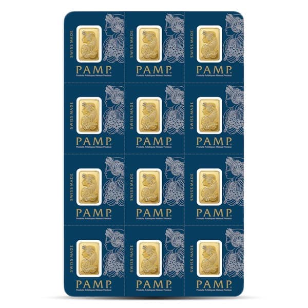 Money Metals Exchange PAMP Multigram+12 Gold Bars Qty 12 x 1g Bars