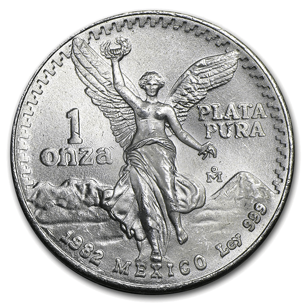 1982 Mexican Libertad - 1 Troy Oz, .999 Pure Silver
