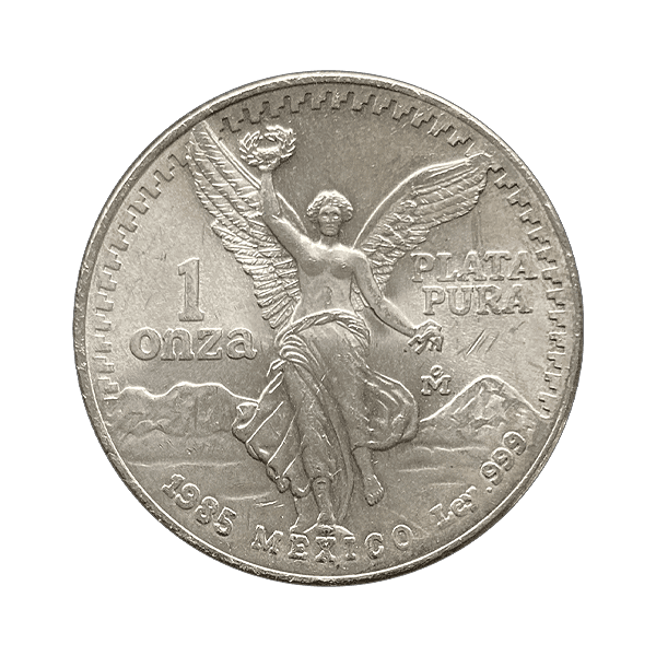 1985 1 oz Mexican Silver Libertad Coin BU