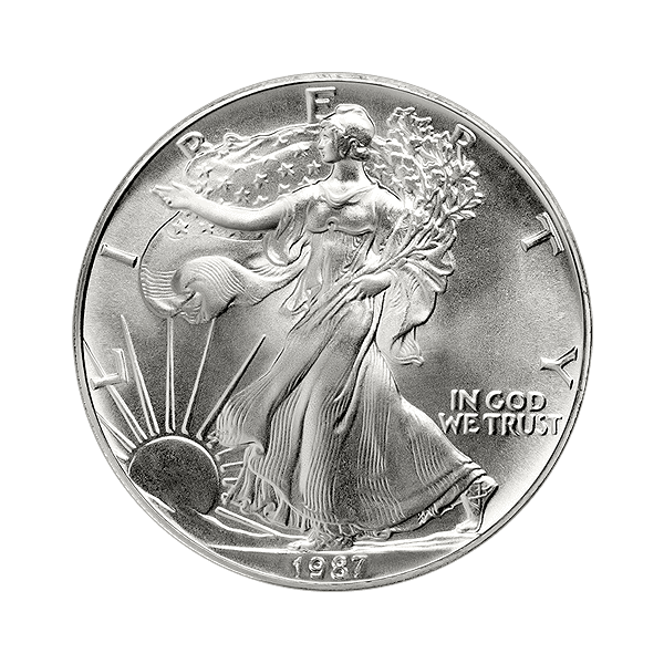 1987 1 oz American Silver Eagle Coin BU