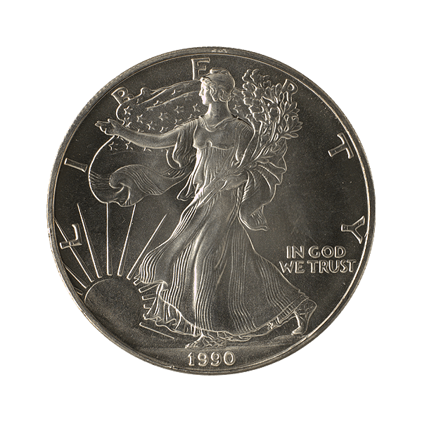 1990 1 oz American Silver Eagle Coin BU