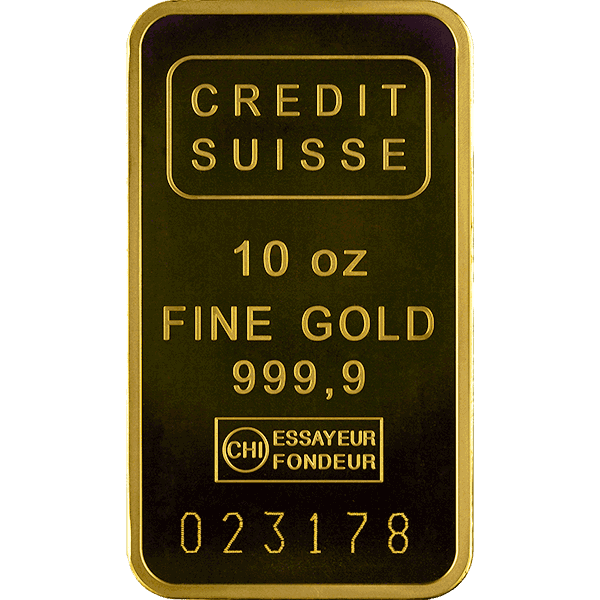 10 oz Gold Bar - Credit Suisse