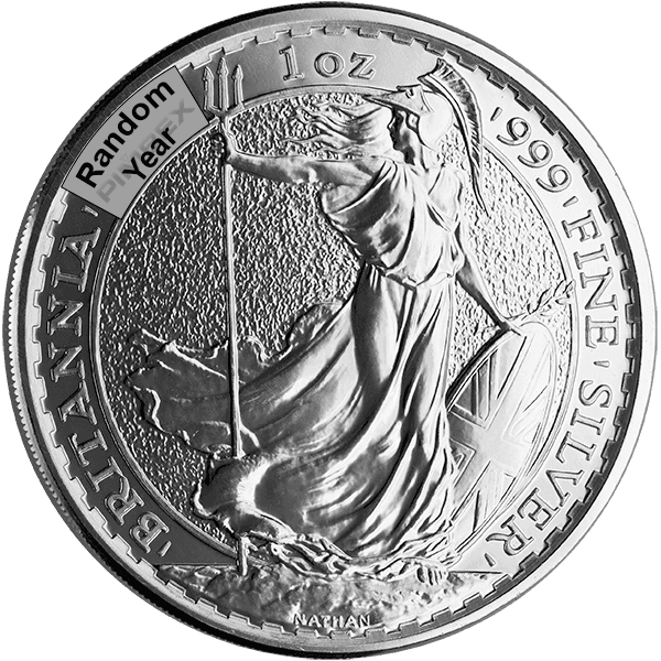 1 oz British Silver Britannia Coin (Random Year)