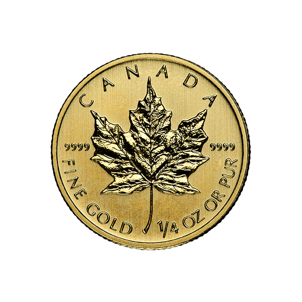 1/4 oz Canadian Gold Maple Leaf Coin (Random Year)