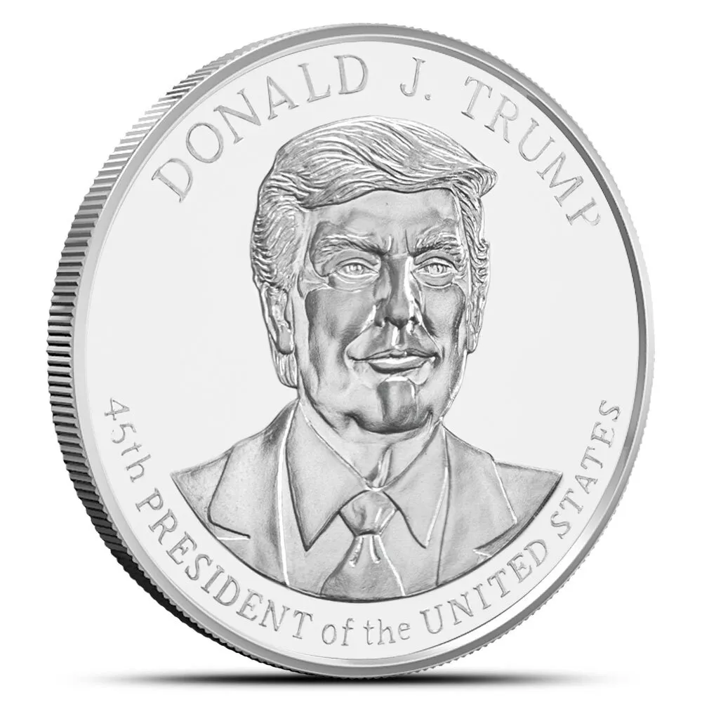 45th President Donald J Trump Silver Round .999 Fine (BU)