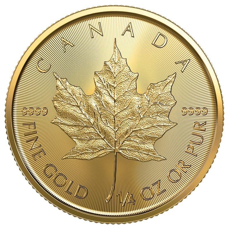 1/4 Oz (Random Year) Canadian Gold Maple Leaf Coin (BU)
