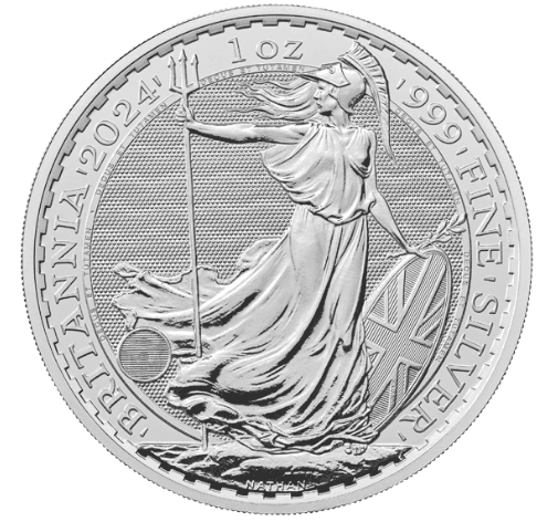 2024 1 Oz British Silver Britannia Coin (BU) .999 Fine