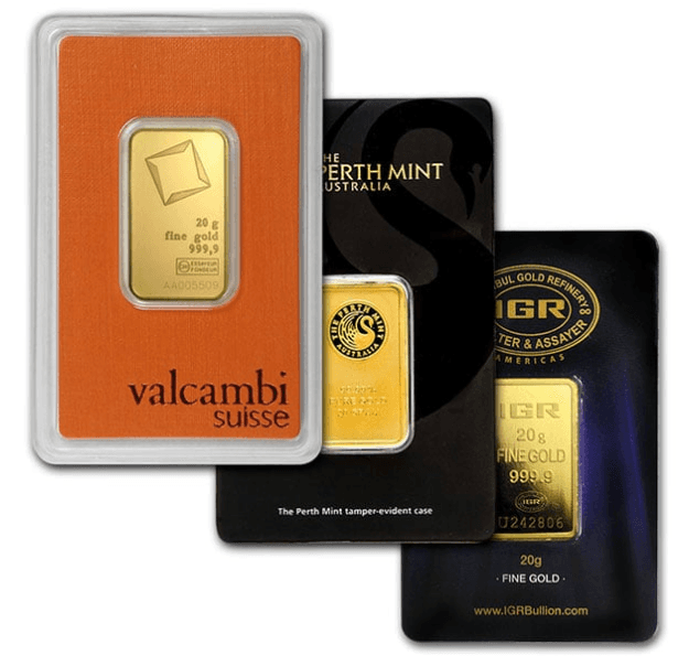 20 Gram Gold Bar (New, Any Mint)