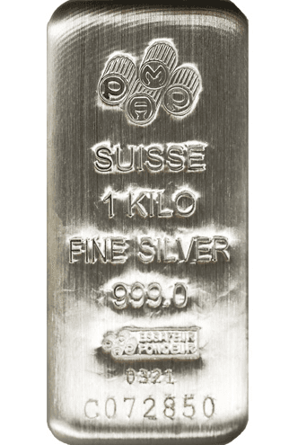 1 Kilo PAMP Suisse Silver Bar .999 Fine (New, Cast w/ Assay)