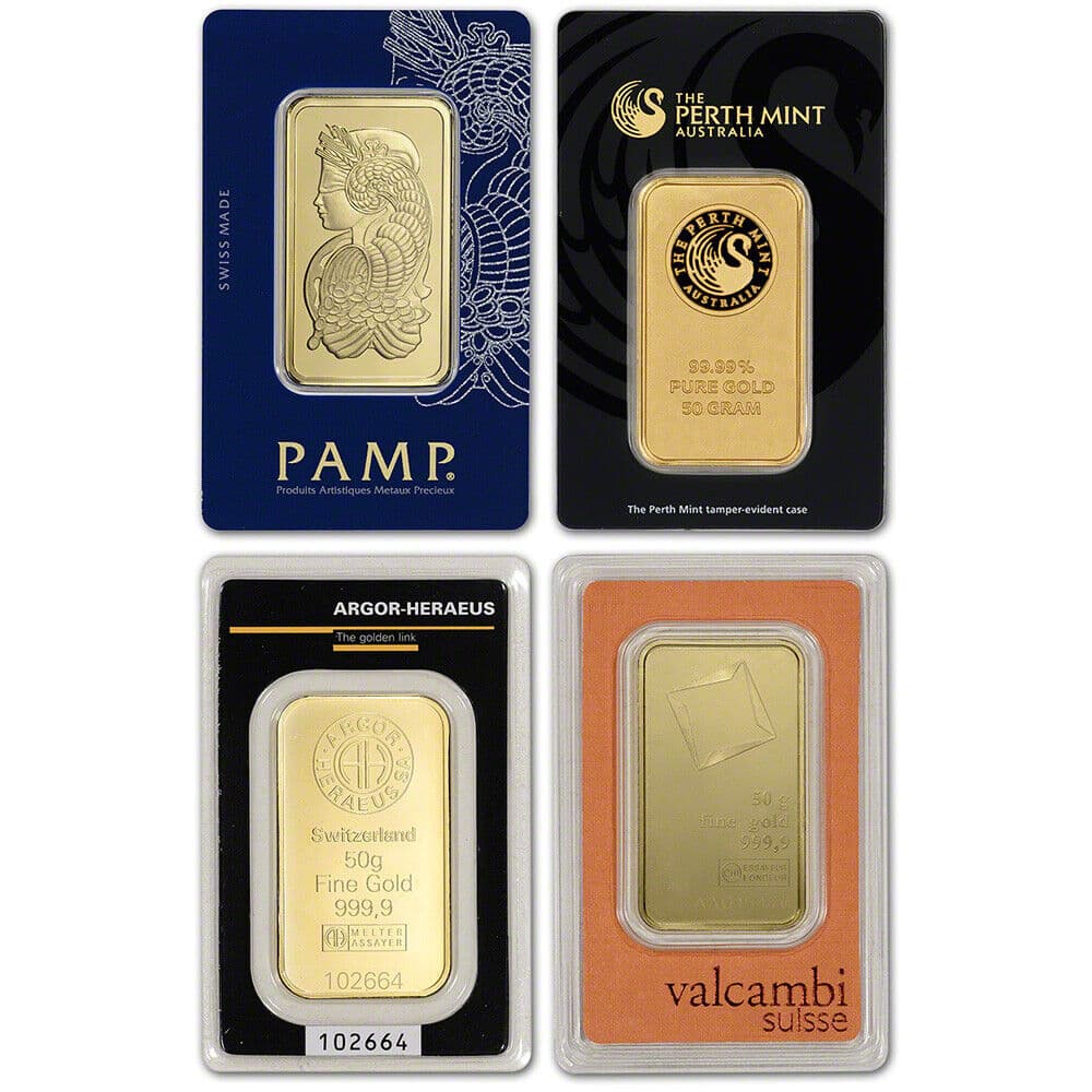 50 Gram Gold Bar (New, Random Mint)