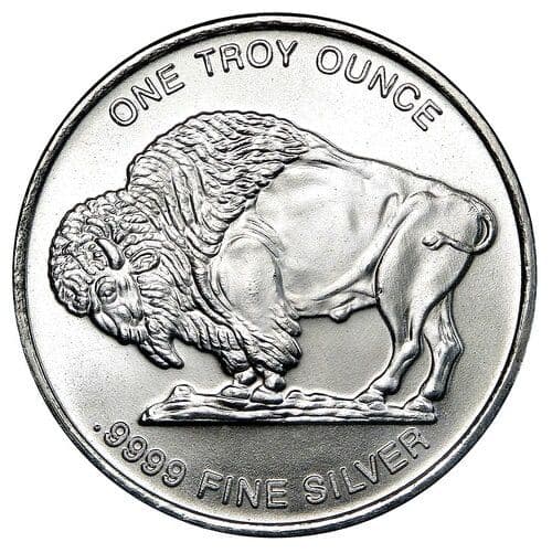 1 Oz Silver Buffalo Round (Random Mints) .999+ Fine (BU)