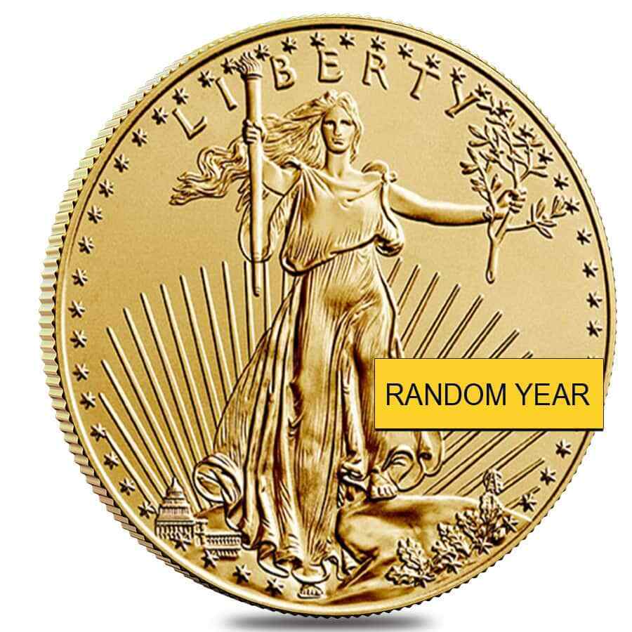 1/2 Oz American Gold Eagle Coin BU (Random Year)