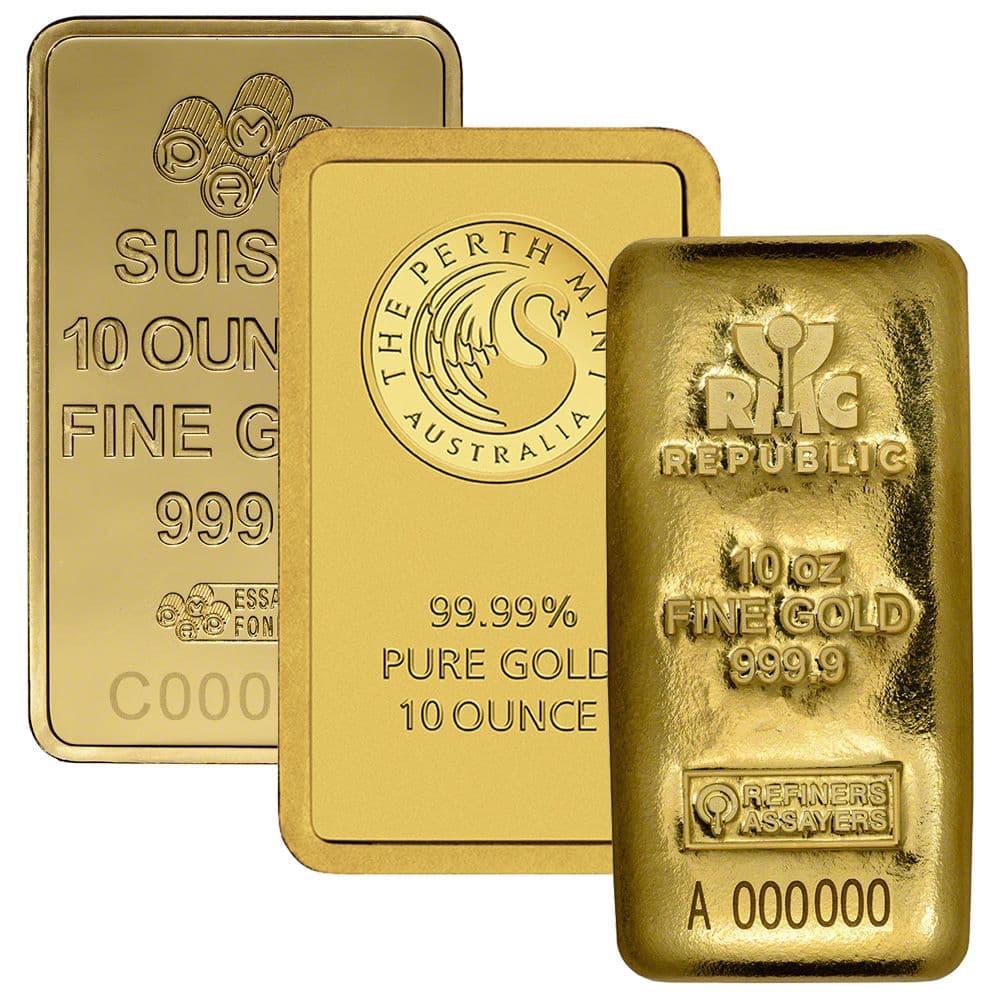 10 oz Gold Bar (Random, Any Mint)