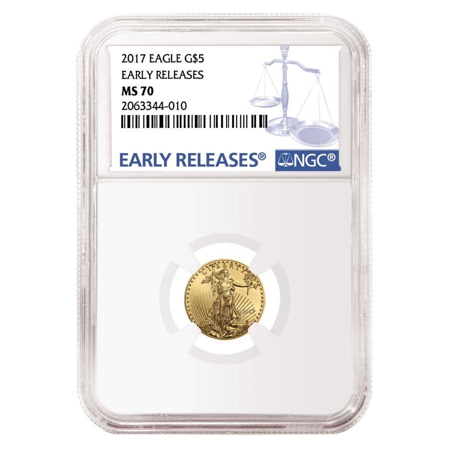 2017 1/10 oz NGC MS-70 Early Releases Gold American Eagle