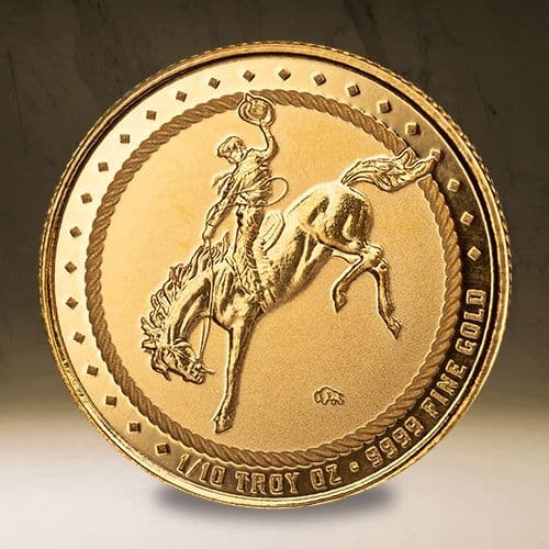 1/10 oz Scottsdale Mint Cowboy Gold Round
