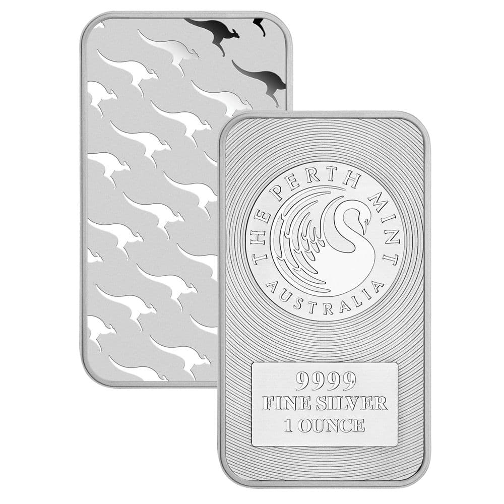 1 oz Perth Mint Kangaroo Silver Bar