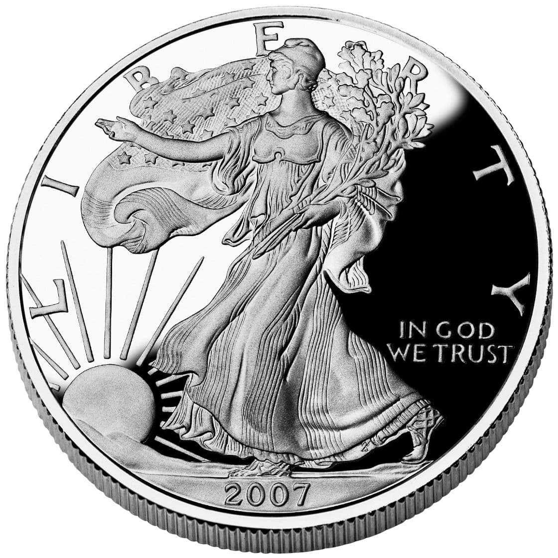 2007-W 1 oz American Silver Eagle Proof Coin w/Box & COA