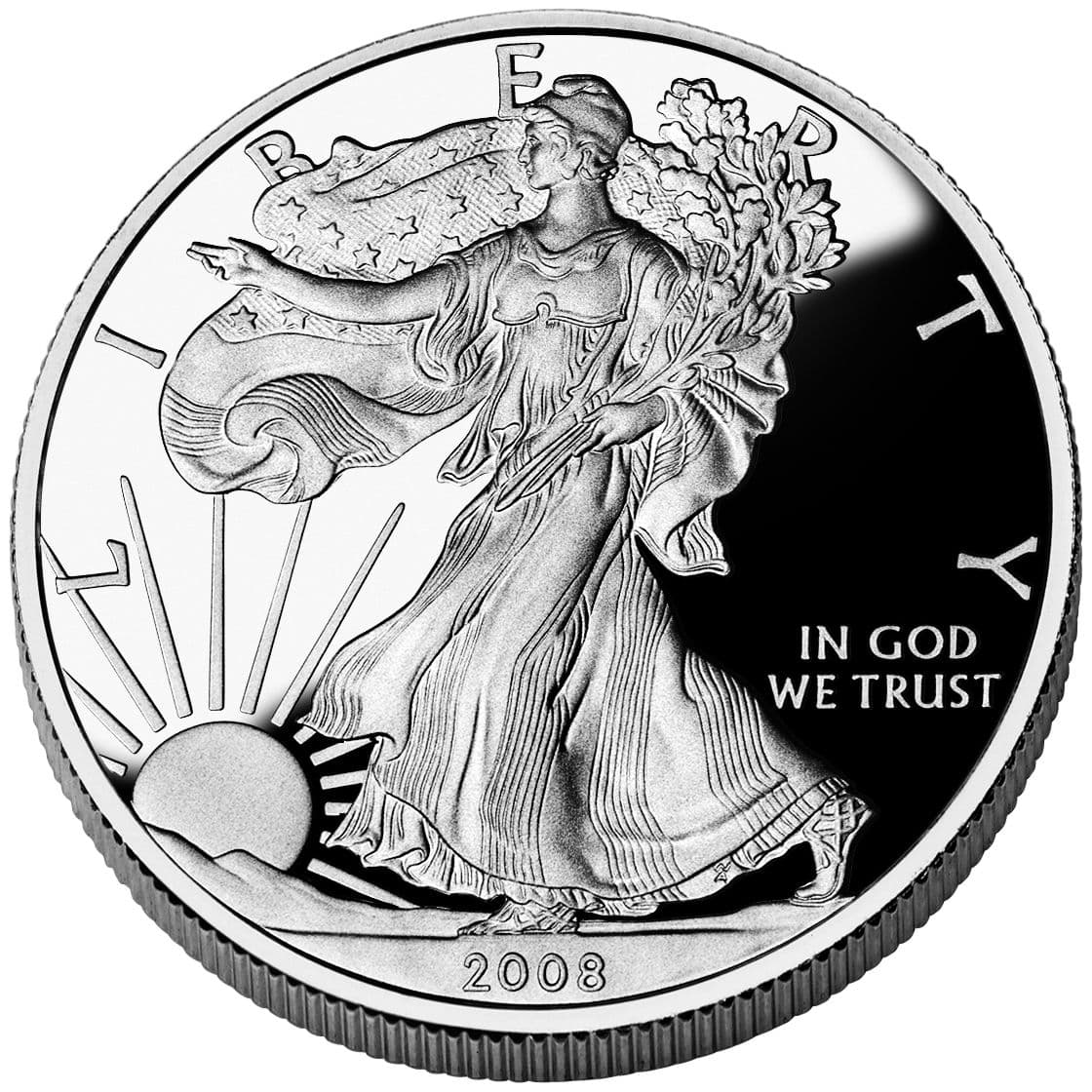 2008-W 1 oz American Silver Eagle Proof Coin w/Box & COA