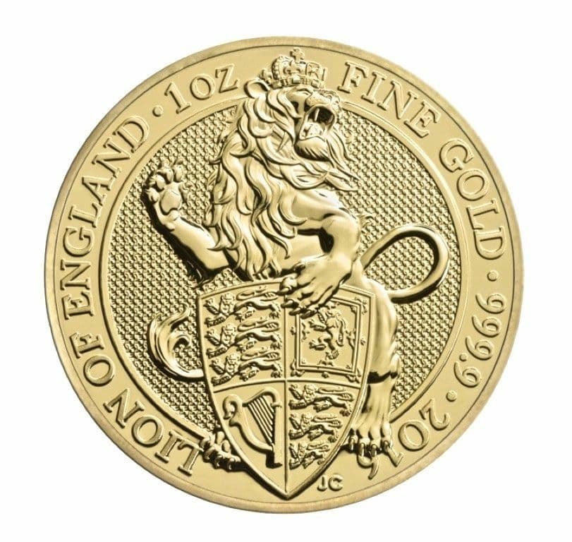 2016 1 oz Gold Queen's Beasts I The Lion - Royal British Mint