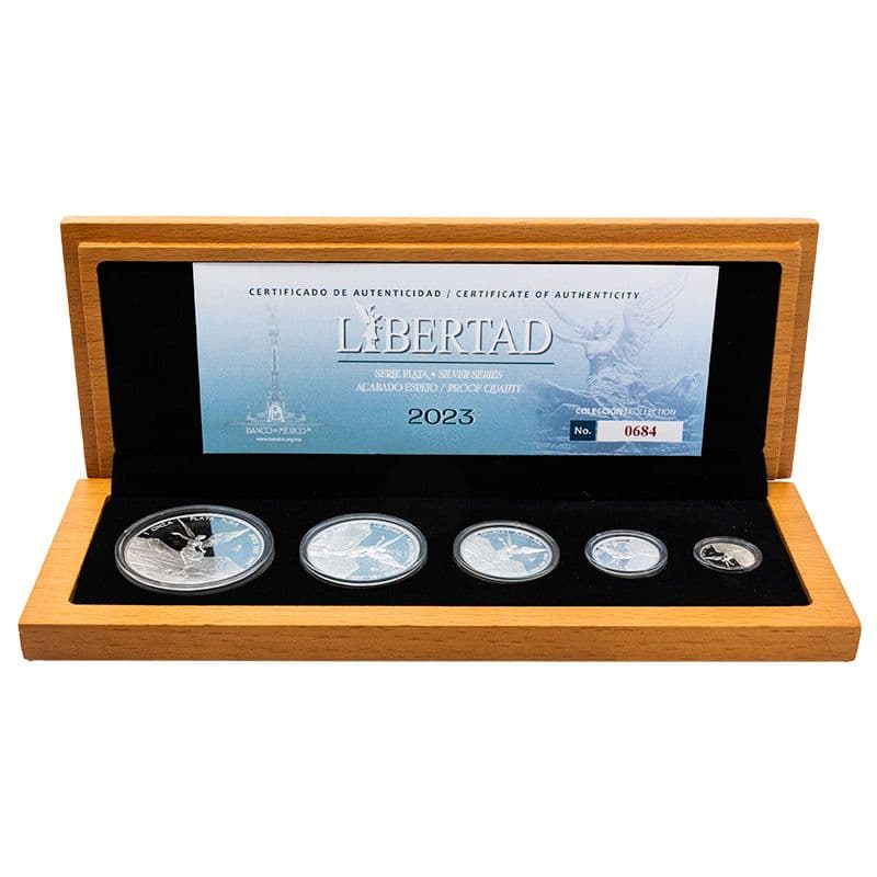 2023 Mexican Silver Libertad Proof Coin Set - Original Mint Box and COA