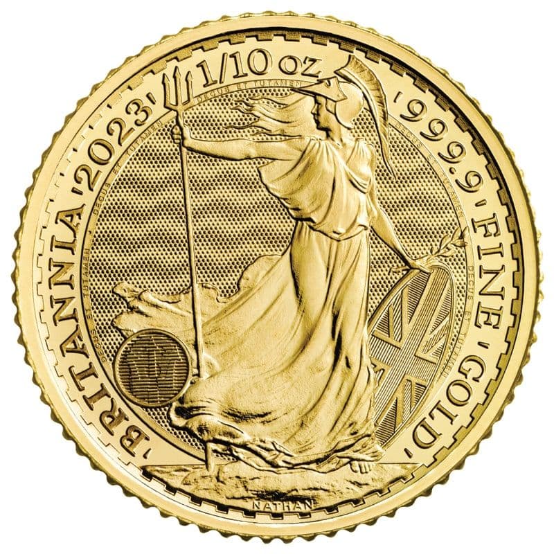 2023 1/10 oz Gold Britannia Coin BU (King Charles III)