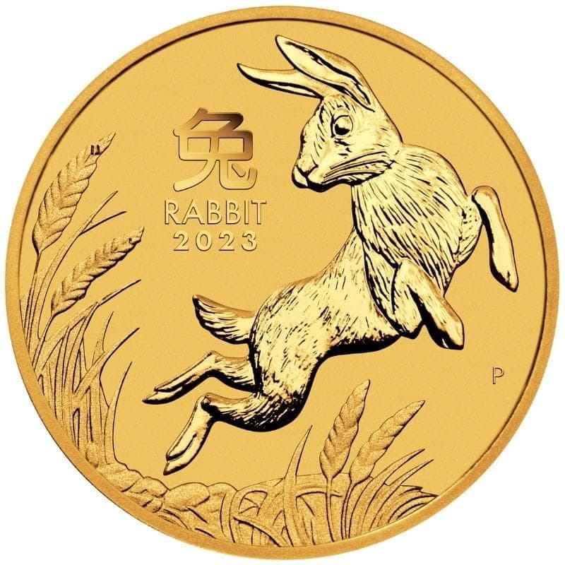 2023 1/4 oz Perth Mint Gold Lunar Rabbit Coin - Series III