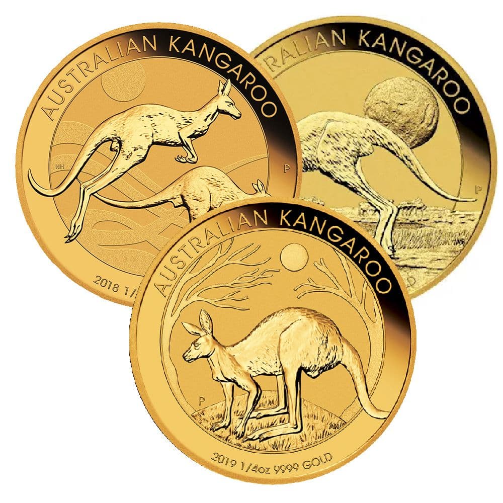 Australian Kangaroo / Nugget Gold Coin 1/4 oz - Random Year