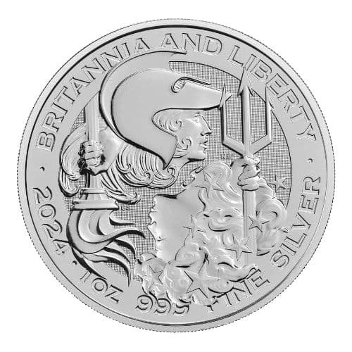 2024 1 oz British Silver Britannia and Liberty Coin BU