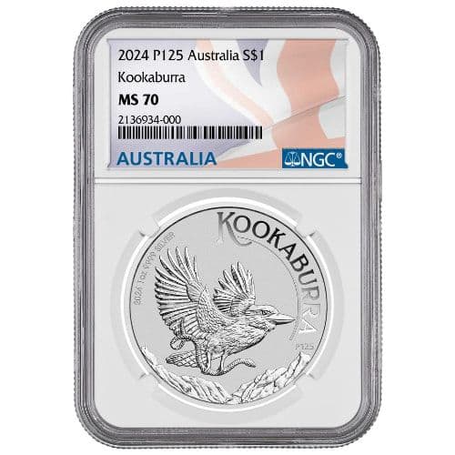 2024 NGC MS-70 1 oz Australian Silver Kookaburra Coin