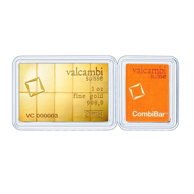 10 x 1/10 oz Valcambi Gold CombiBar - In Assay