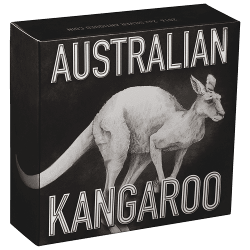2 oz 2016 Australian Kangaroo Antiqued High Relief Silver Coin | Perth Mint