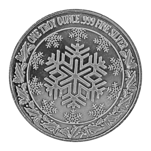 1 oz Merry Christmas Rocking Horse Silver Round | Silvertowne Mint