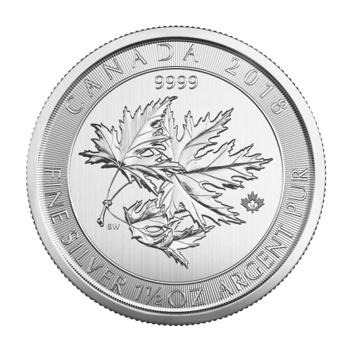 1.5 oz 2018 Canadian Maple Leaf Superleaf Silver Coin | Royal Canadian Mint