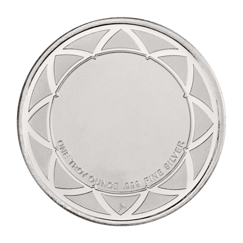 1 oz Colorized Brown Bunny, Eggs, and Basket Easter Silver Round | Silvertowne Mint