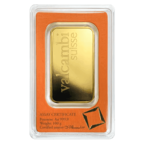 100 gram Minted Valcambi Gold Bar | CW