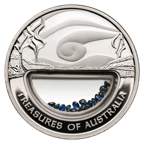 Set of 2 x 1 oz 2007 Treasures Of Australia: Sapphires Proof Gold and Silver Coins | Perth Mint