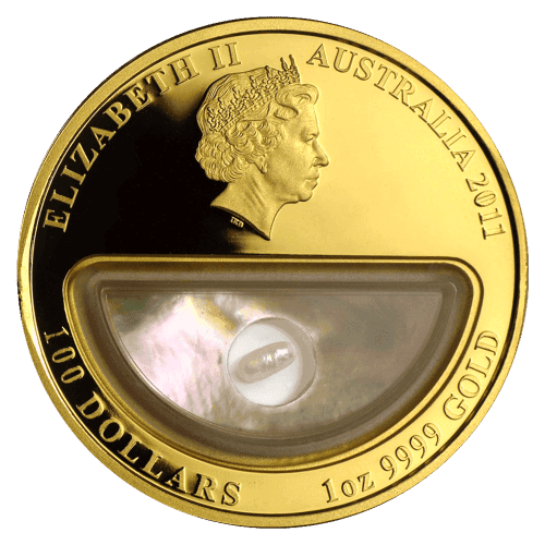 1 oz 2011 Treasures Of Australia: Pearls Proof Gold Locket Coin | Perth Mint