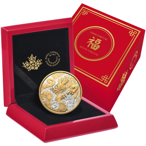 5 oz 2025 Water Dragon Proof Silver Coin | Royal Canadian Mint
