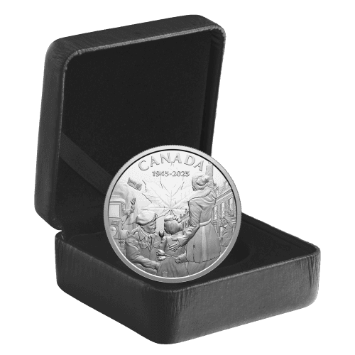 1 oz 2025 80th Anniversary of the End of the Second World War in Europe Proof Silver Coin | Royal Canadian Mint
