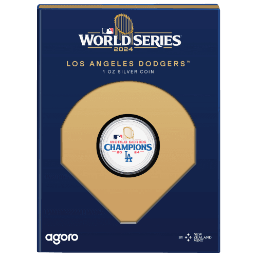 1 oz 2024 Los Angeles Dodgers MLB World Series Champions Colourized Silver Coin | Agoro by New Zealand Mint