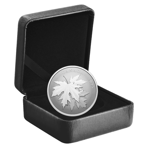 1/2 oz 2025 Gleaming Maple Leaves Reverse Proof Silver Coin | Royal Canadian Mint
