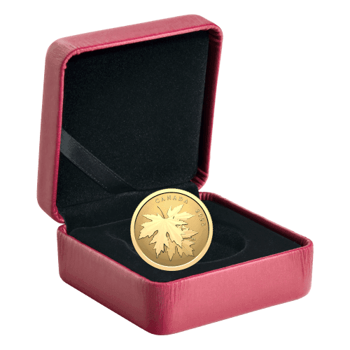 1/4 oz 2025 Gleaming Maple Leaves Reverse Proof Gold Coin | Royal Canadian Mint