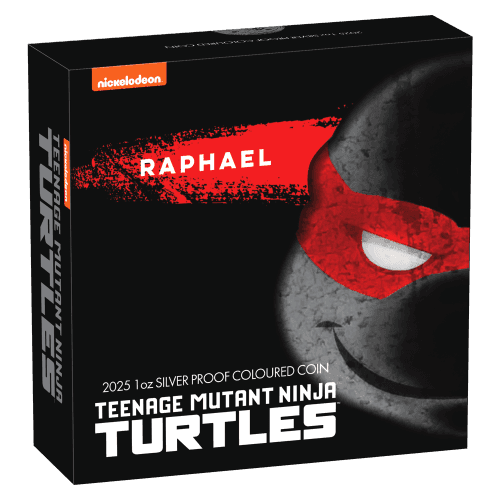 1 oz 2025 Teenage Mutant Ninja Turtles: Raphael Colourized Proof Silver Coin | Perth Mint