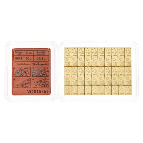 50 gram (50 x 1 g) Gold CombiBar | Valcambi