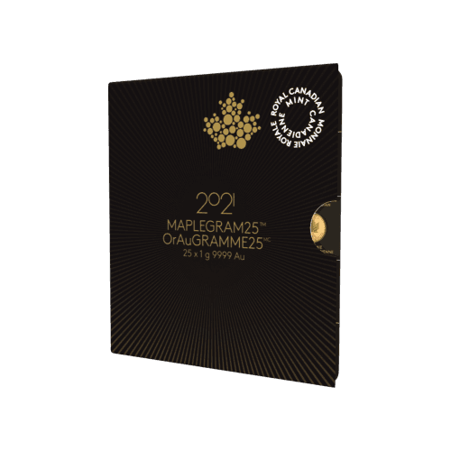 25 gram (25 x 1 g) 2021 MapleGram Sheet of Gold Coins | Royal Canadian Mint
