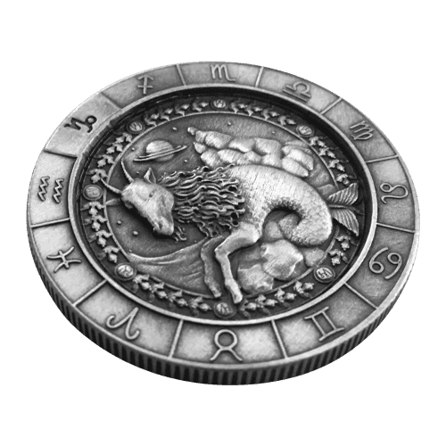 1 oz Zodiac Sign: Capricorn Silver Round | Monarch Precious Metals