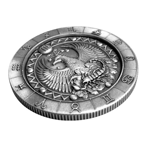 1 oz Zodiac Sign Scorpio Silver Round | Monarch Precious Metals