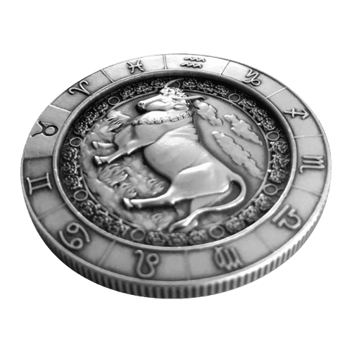 1 oz Zodiac Sign Taurus Silver Round | Monarch Precious Metals